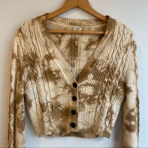 Aritzia Wilfred TieDye Cropped Cardigan